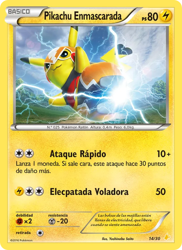 Pikachu Enmascarada Kit de Entrenador XY (Pikachu Enmascarada) 14/30