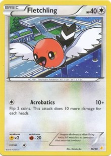 Fletchling XY trainer Kit (Pikachu Libre) 16/30