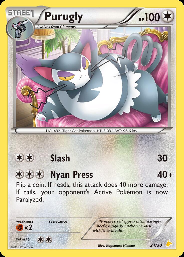 Purugly XY trainer Kit (Pikachu Libre) 24/30