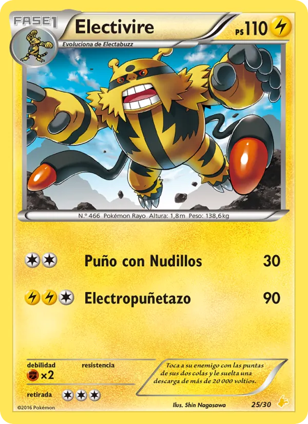 Electivire Kit de Entrenador XY (Pikachu Enmascarada) 25/30