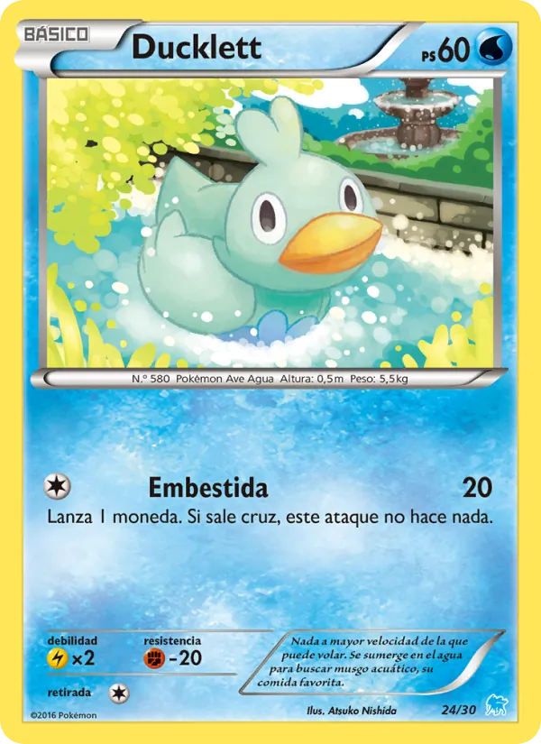 Ducklett Kit de Entrenador XY (Suicune) 24/30