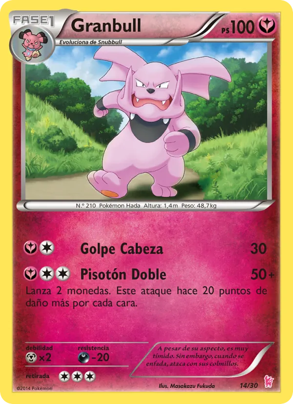 Granbull Kit de Entrenador XY (Pikachu Enmascarada) 14/30