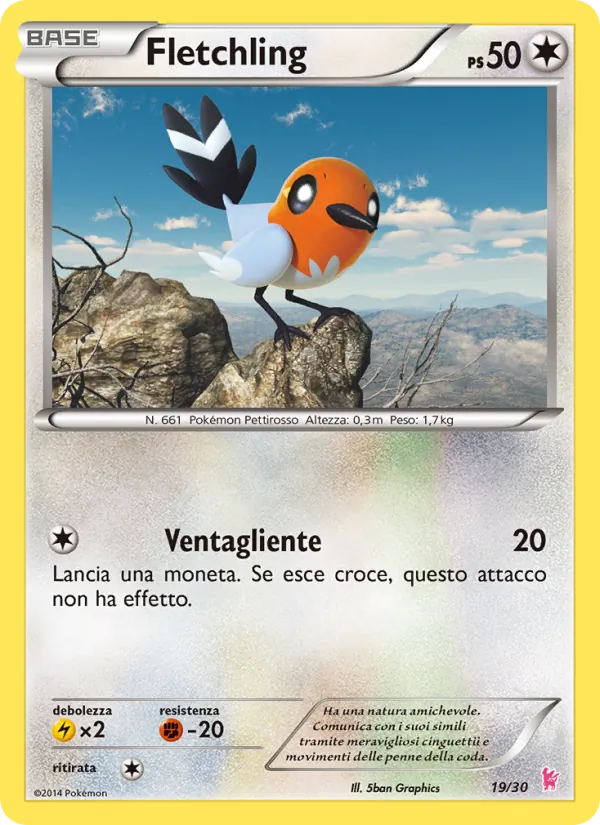 Fletchling XY trainer Kit (Sylveon) 19/30