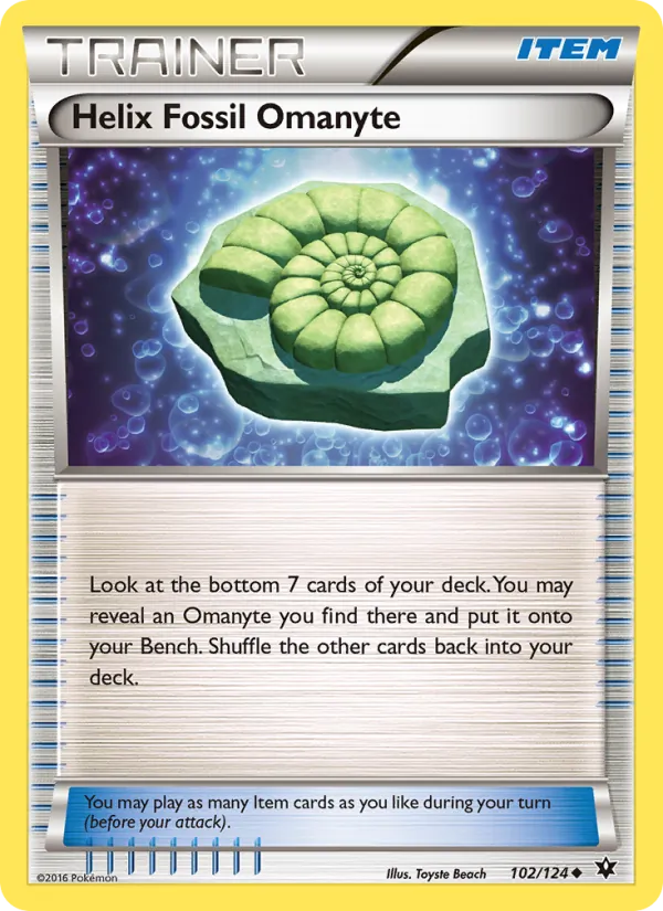 Helix Fossil Omanyte Fates Collide 102/124