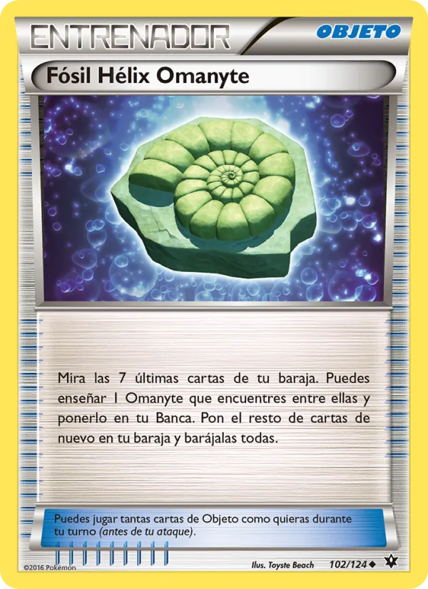 Fósil Hélix Omanyte Destinos Enfrentados 102/124