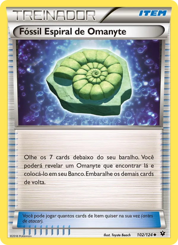 Fóssil Espiral de Omanyte Fusão de Destinos 102/124