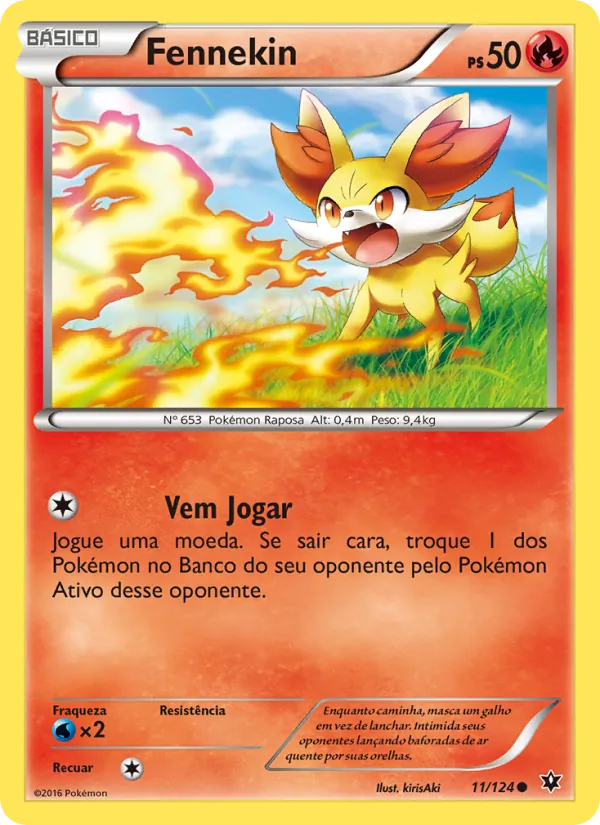 Fennekin Fusão de Destinos 11/124