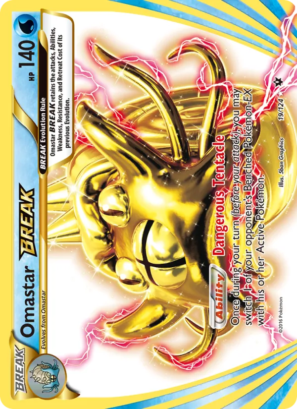 Omastar BREAK Fates Collide 19/124