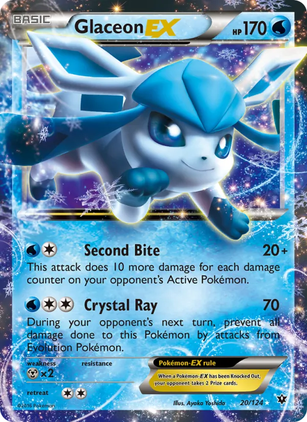Glaceon EX Fates Collide 20/124