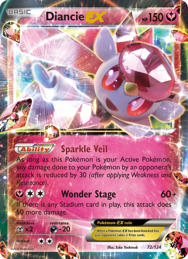 Diancie EX Fates Collide 72/124