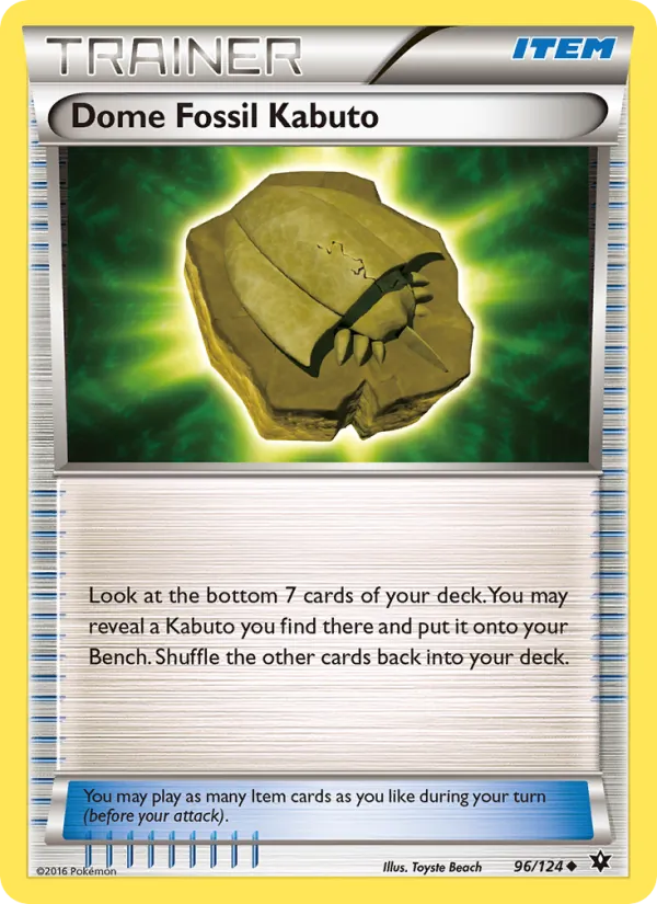 Dome Fossil Kabuto Fates Collide 96/124