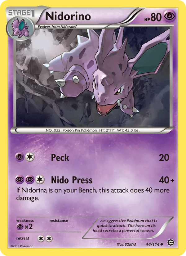 Nidorino Steam Siege 44/114