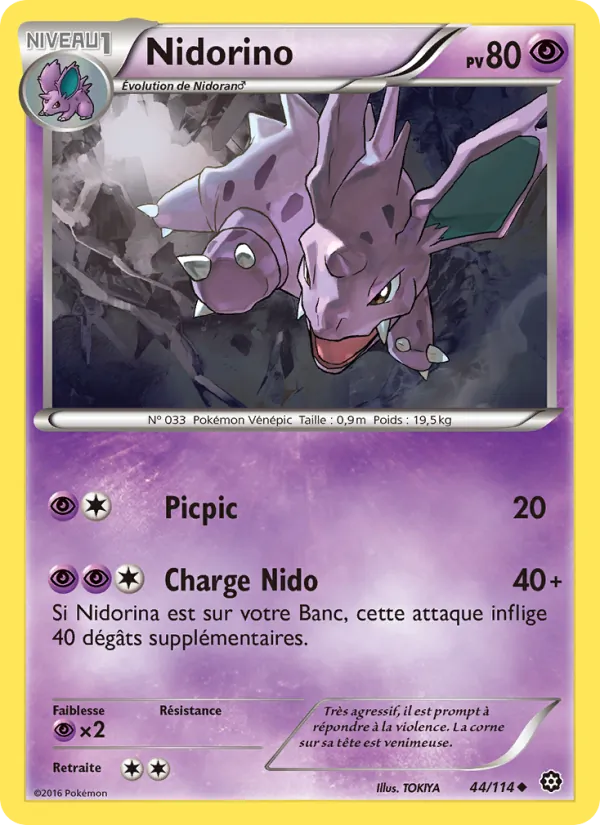 Nidorino Offensive Vapeur 44/114
