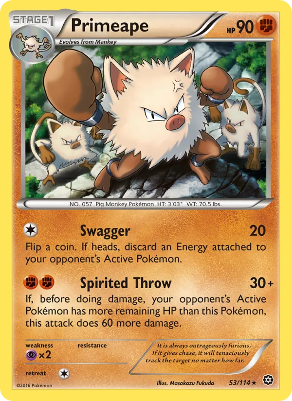 Primeape Steam Siege 53/114