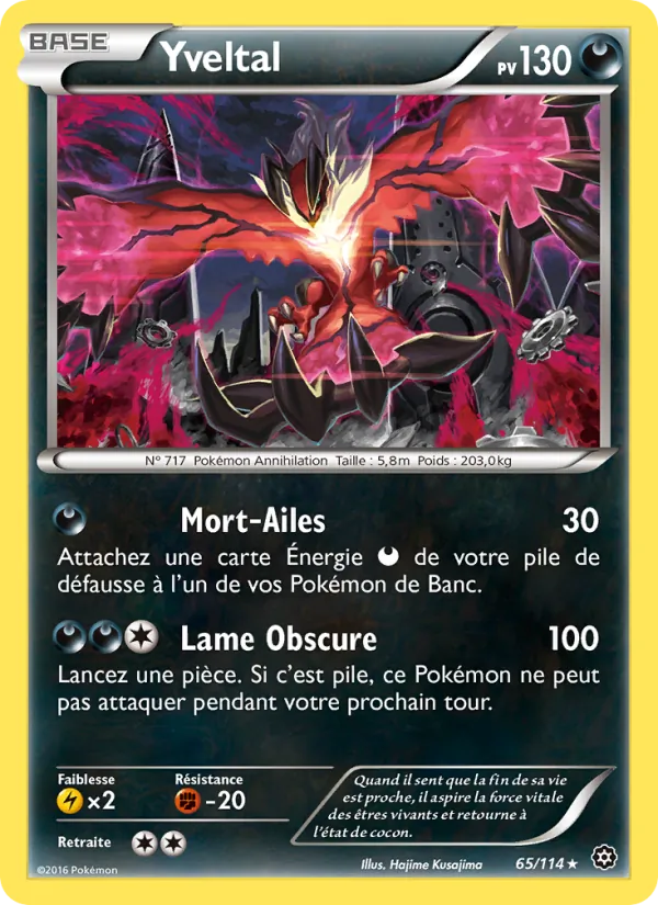 Yveltal Offensive Vapeur 65/114