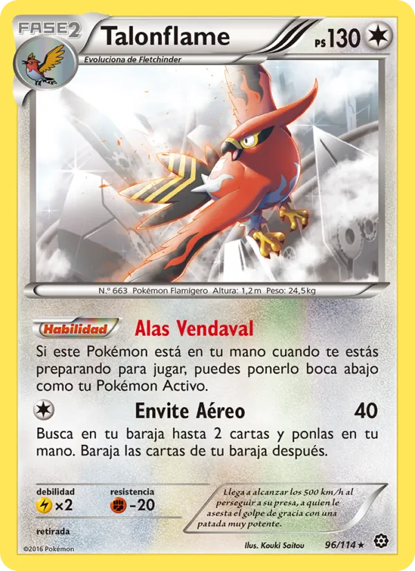 Talonflame Asedio de Vapor 96/114