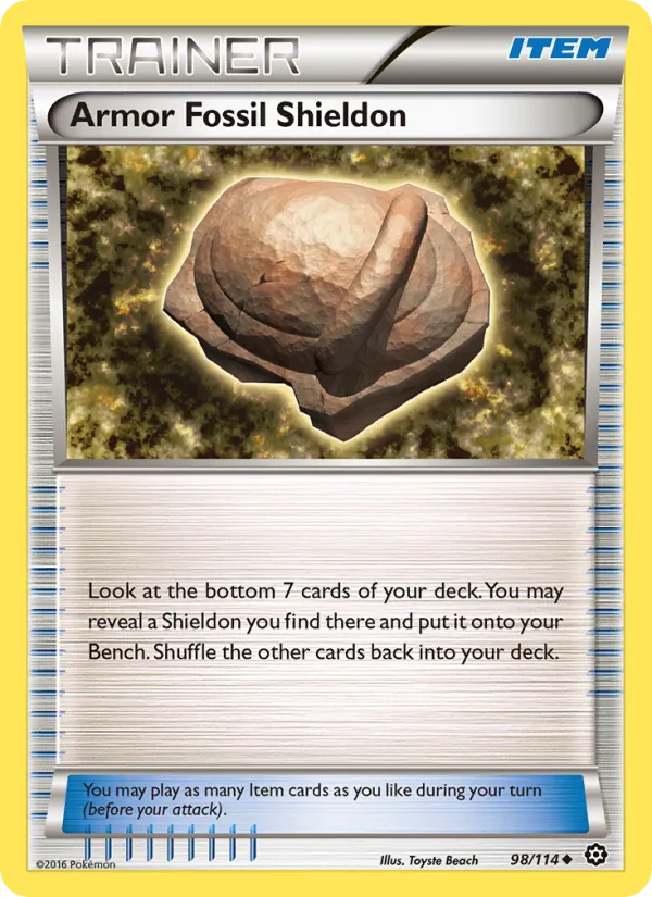 Armor Fossil Shieldon Steam Siege 98/114