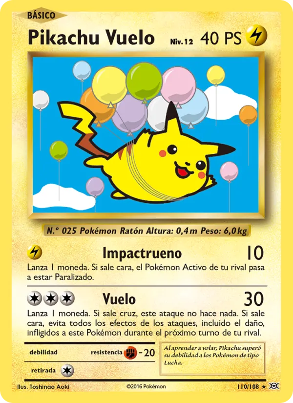 Pikachu Vuelo Evoluciones 110/108