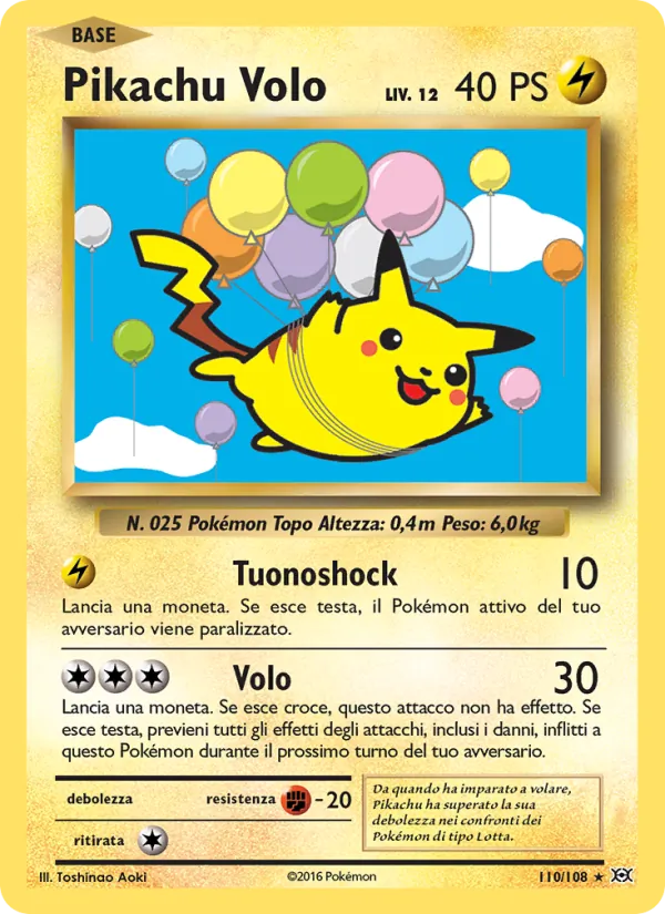 Pikachu Volo Evoluzioni 110/108