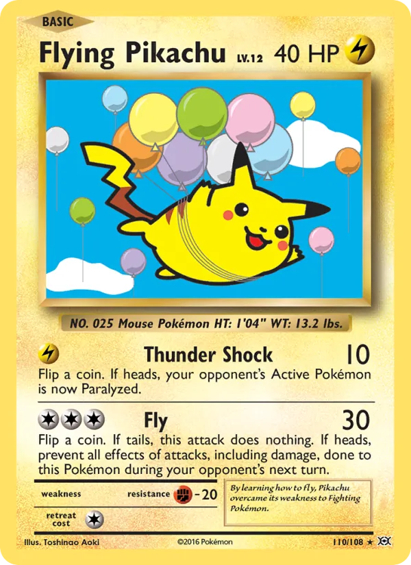 Pikachu Voador Evoluções 110/108