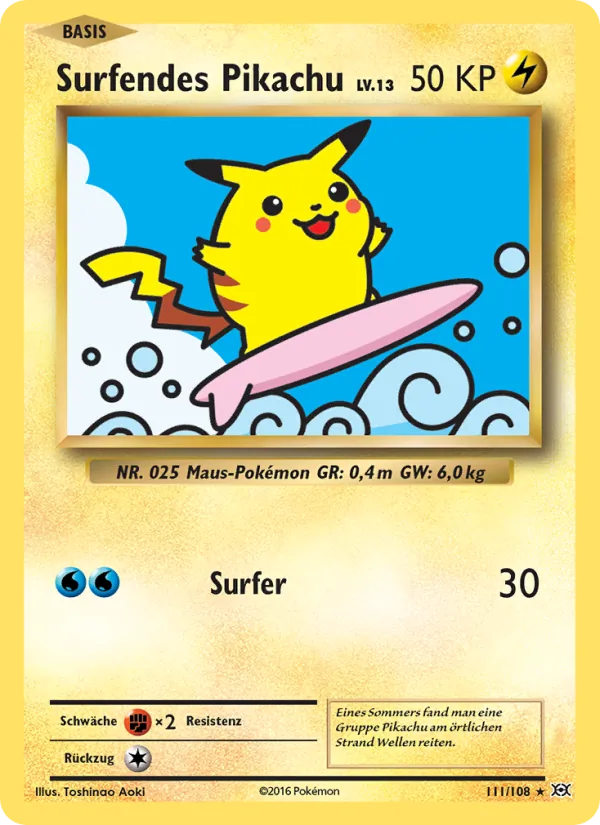 Surfendes Pikachu Evolution 111/108
