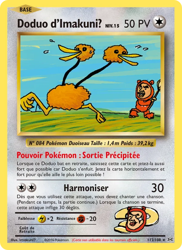 Doduo d'Imakuni? Évolutions 112/108