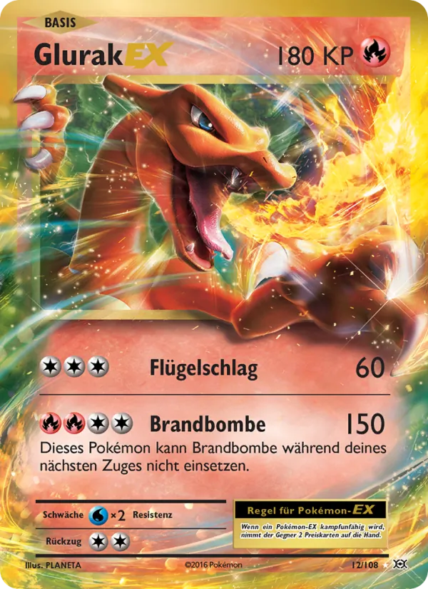 Glurak EX Evolution 12/108