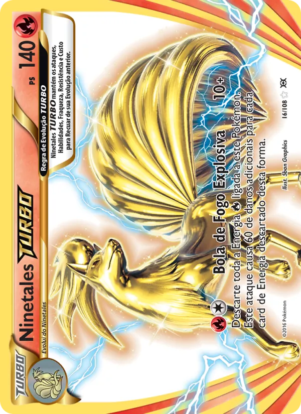Ninetales TURBO Evoluções 16/108