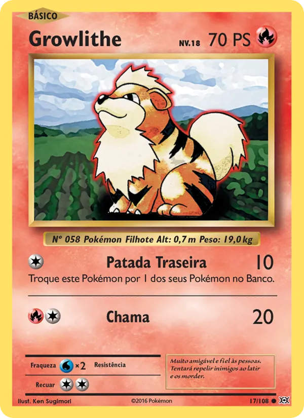 Growlithe Evoluções 17/108
