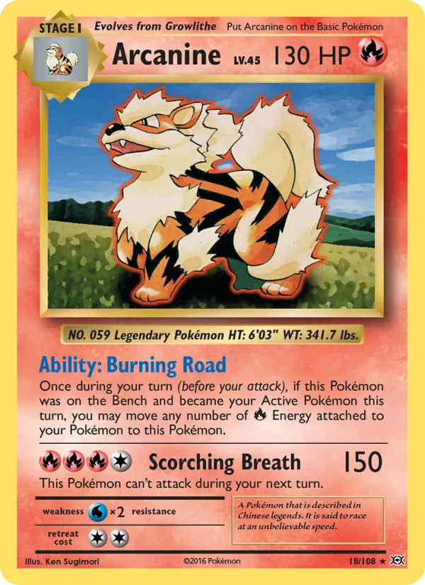 Arcanine Evolutions 18/108