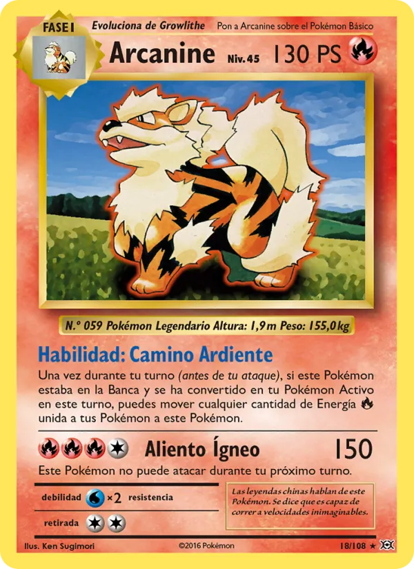 Arcanine Evoluciones 18/108