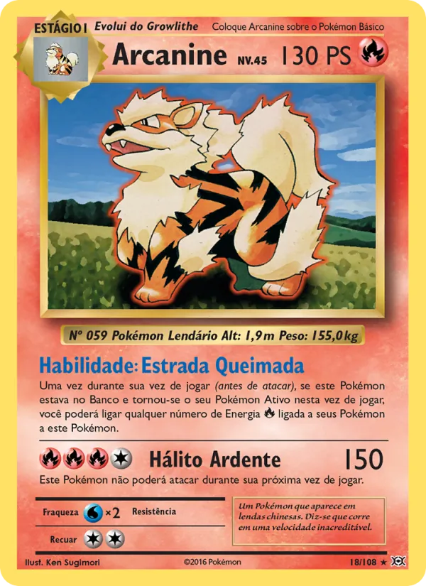 Arcanine Evoluções 18/108