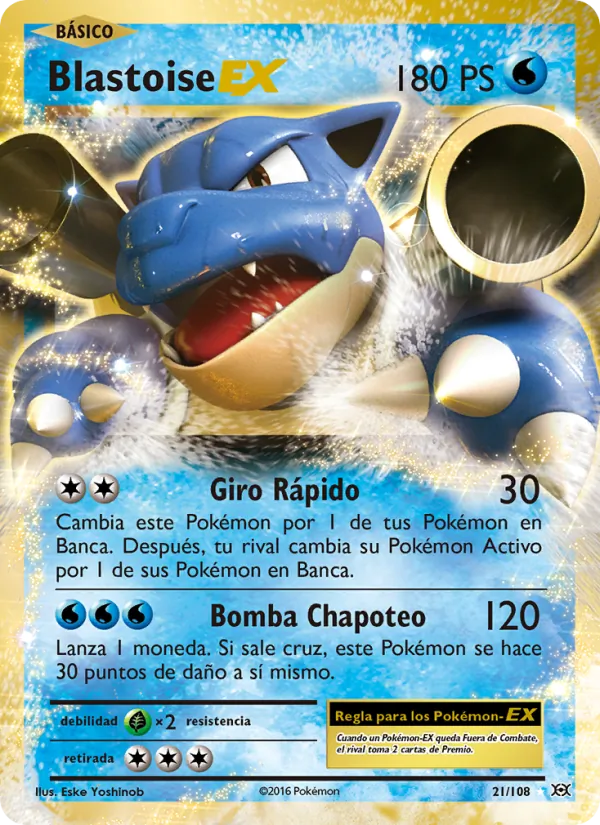Blastoise EX Evoluciones 21/108