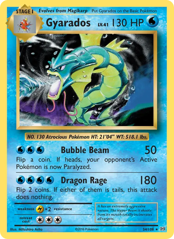 Gyarados Evolutions 34/108