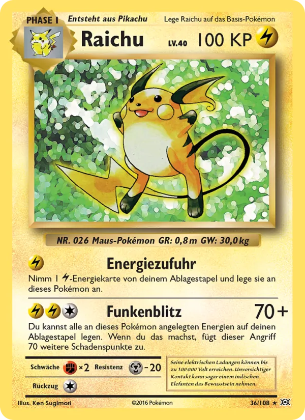 Raichu Evolution 36/108