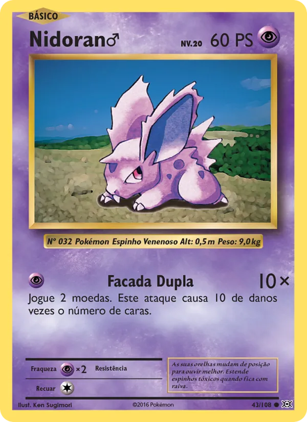 Nidoran♂ Evoluções 43/108