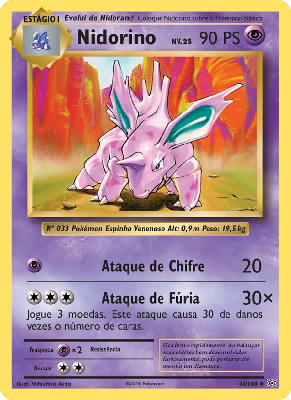 Nidorino Evoluções 44/108