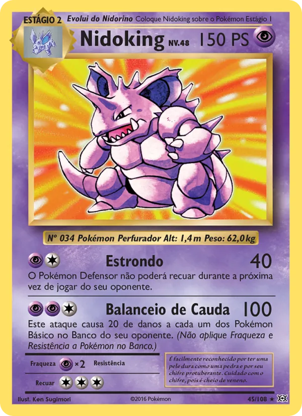 Nidoking Evoluções 45/108