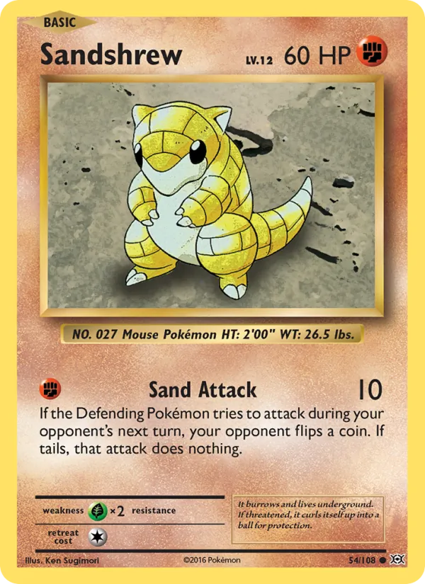 Sandshrew Evolutions 54/108
