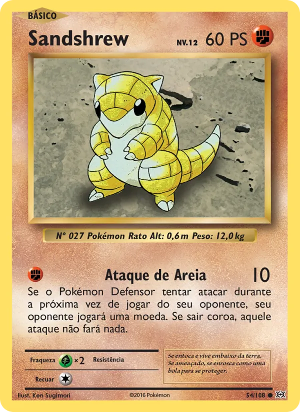 Sandshrew Evoluções 54/108