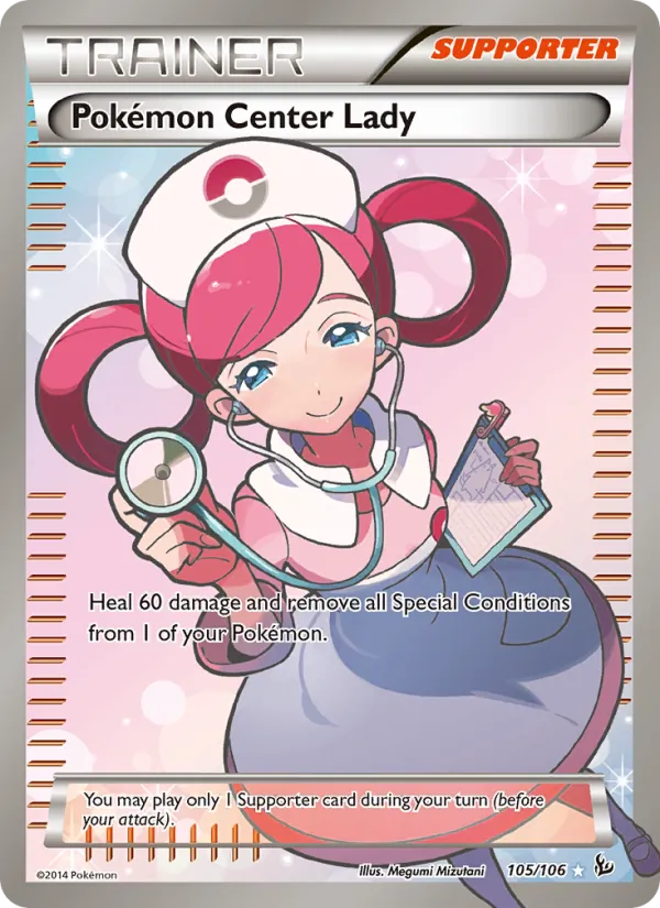 Pokémon Center Lady Flashfire 105/106