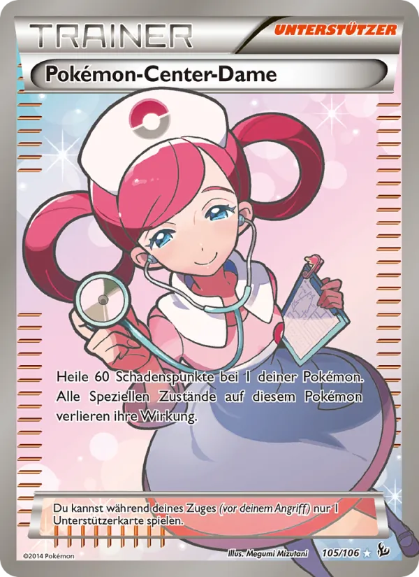 Pokémon-Center-Dame Flammenmeer 105/106