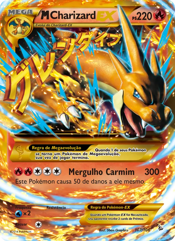 M-Charizard EX Flash de Fogo 107/106