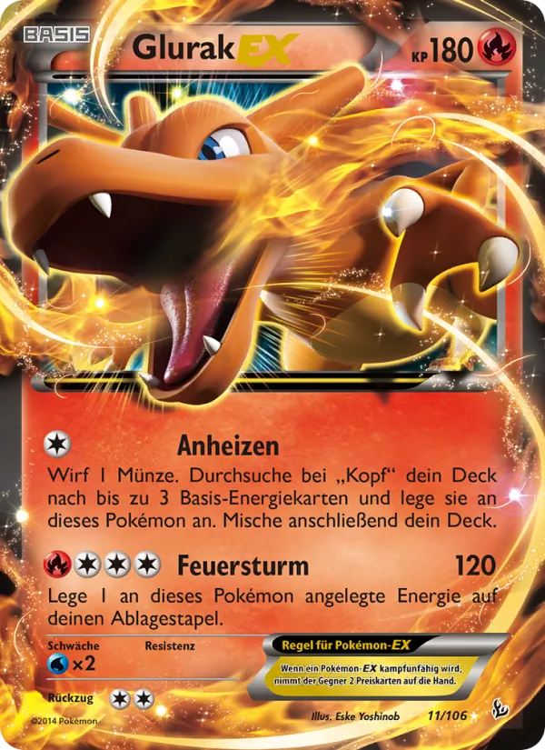 Glurak EX Flammenmeer 11/106