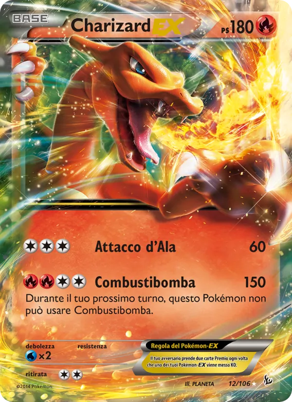 Charizard EX Fuoco Infernale 12/106
