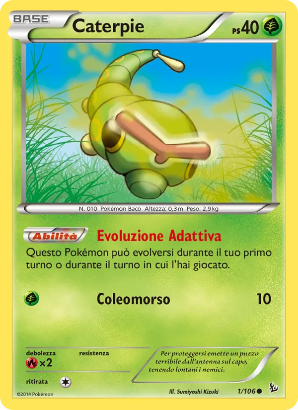 Caterpie Fuoco Infernale 1/106
