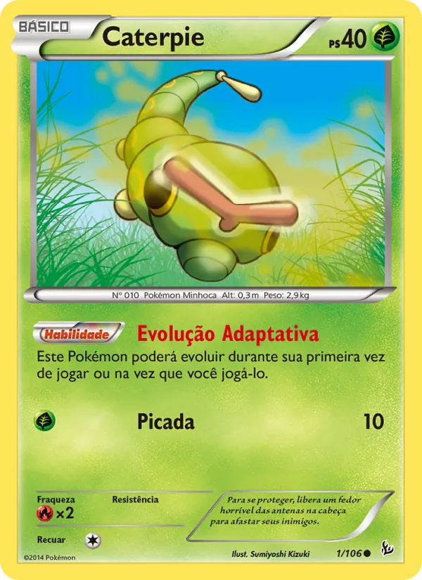 Caterpie Flash de Fogo 1/106