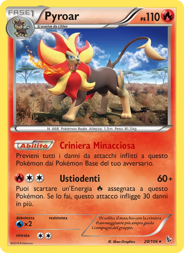 Pyroar Fuoco Infernale 20/106