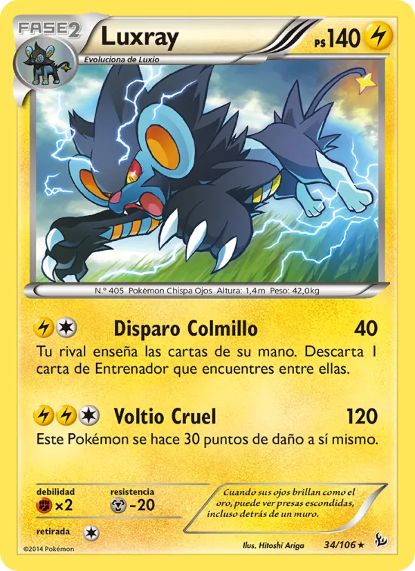 Luxray Destellos de Fuego 34/106