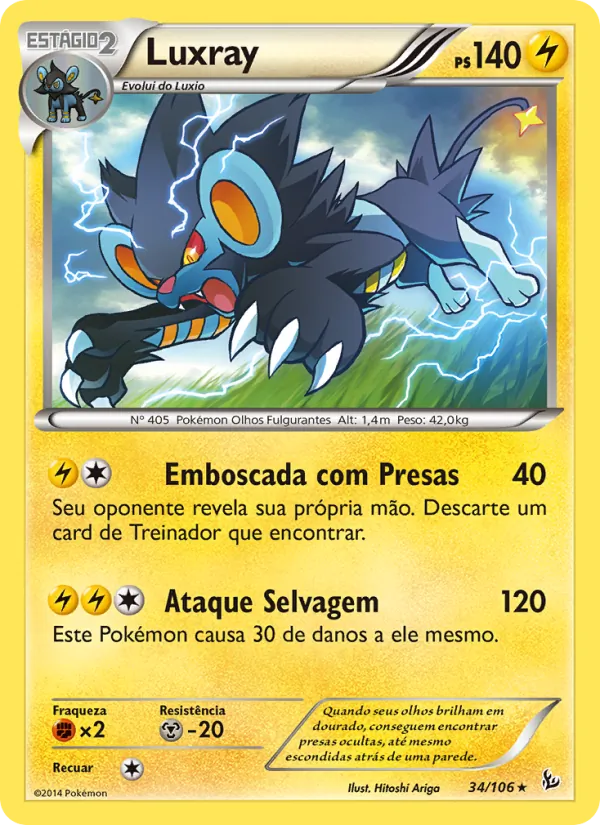 Luxray Flash de Fogo 34/106